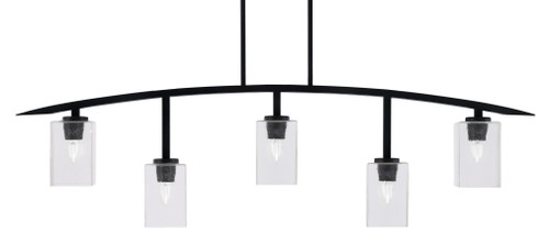 Kurve 5 Light Bar, Matte Black Finish, 4" Square Clear Bubble Glass (3745-MB-530)