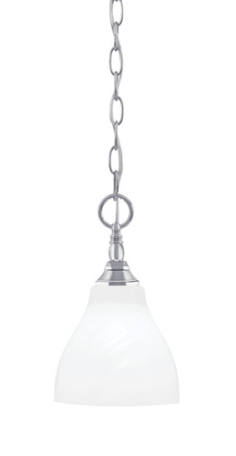Chain Hung Mini Pendant, Chrome Finish, 6.25" White Marble Glass (11-CH-4761)