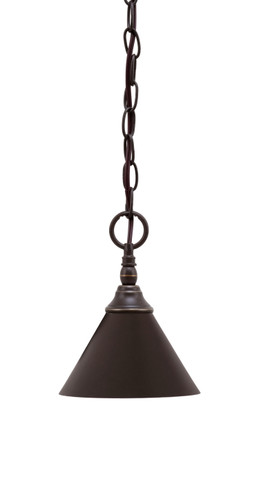 Chain Hung Mini Pendant, Dark Granite Finish, 7" Dark Granite Cone Metal Shade (11-DG-421-DG)