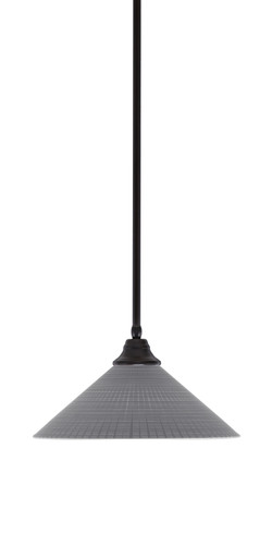 Stem Hung Pendant, Espresso Finish, 16" Gray Matrix Glass (26-ES-4012)
