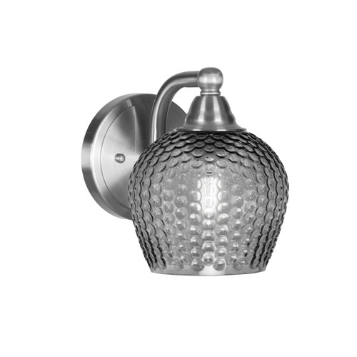 Paramount Wall Sconce, Brushed Nickel Finish, 6" Smoke Textured Glass (3421-BN-4602)