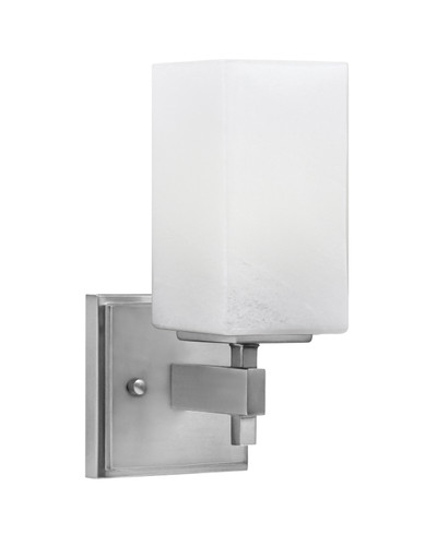 Corbin Wall Sconce, Graphite Finish, 3.5" Square White Marble Glass (2311-GP-541)