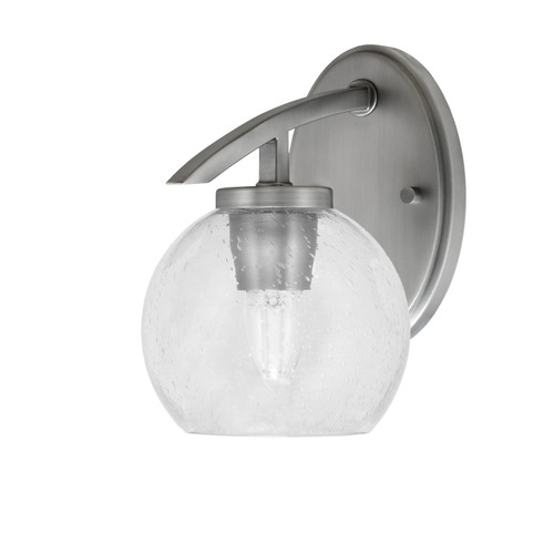 Kurve 1 Light Downlight Wall Sconce, Graphite Finish, 5.75" Clear Bubble Glass (3720-GP-4100)