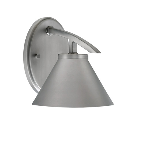 Kurve 1 Light Downlight Wall Sconce, Graphite Finish, 7" Graphite Cone Metal Shade (3720-GP-421-GP)