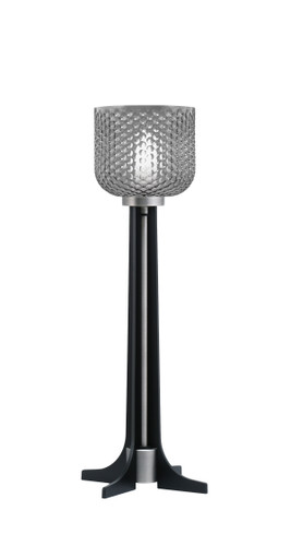 Accent Lamp, Graphite & Matte Black Finish, 6" Smoke Textured Glass (58-GPMB-4612)