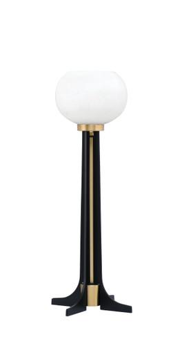 Accent Lamp, Matte Black & New Age Brass Finish, 7" White Muslin Glass (58-MBNAB-212)