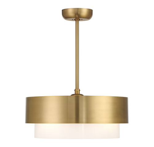 Diana 4-Light Fan D'Lier in Warm Brass (22-FD-445-322)
