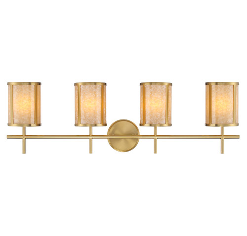 Camden 4-Light Bathroom Vanity Light in Warm Brass (8-2055-4-322)