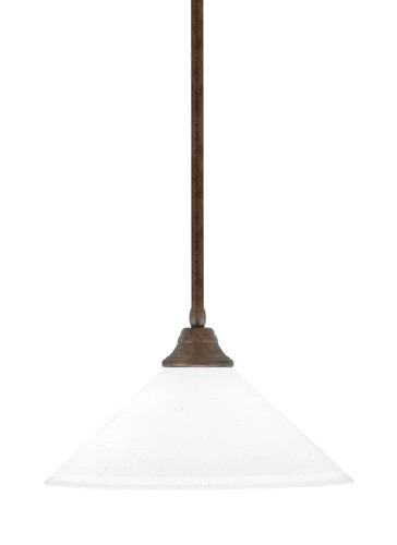 Stem Hung Pendant, Bronze Finish, 16" White Muslin Glass  (26-BRZ-318)