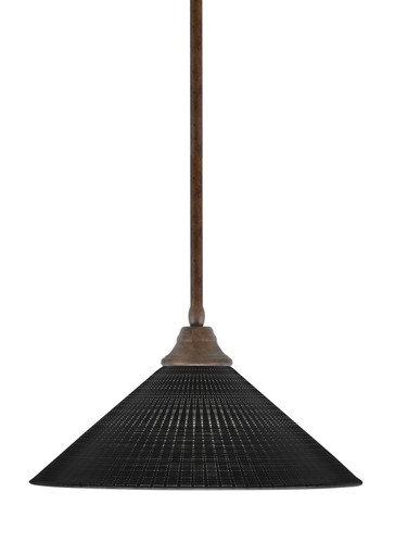 Stem Hung Pendant, Bronze Finish, 16" Black Matrix Glass  (26-BRZ-4019)