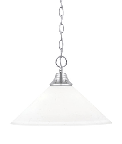 Chain Hung Pendant, Chrome Finish, 16" White Muslin Glass (10-CH-318)