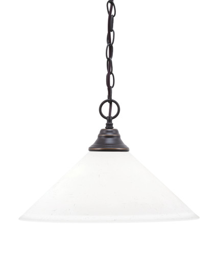 Chain Hung Pendant, Dark Granite Finish, 16" White Muslin Glass (10-DG-318)