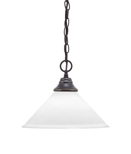 Chain Hung Pendant, Dark Granite Finish, 12" White Muslin Glass (10-DG-316)