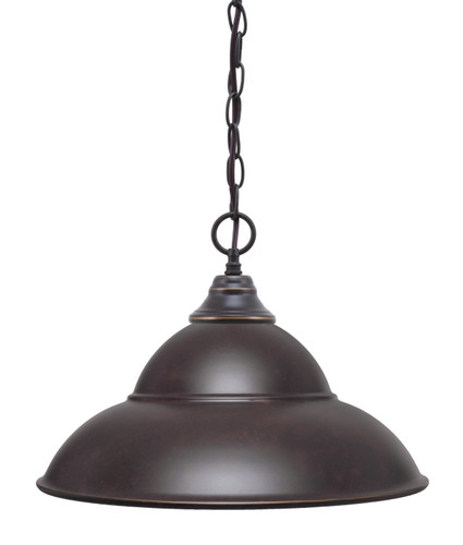Chain Hung Pendant, Dark Granite Finish, 16" Dark Granite Double Bubble Metal Shade (10-DG-429-DG)