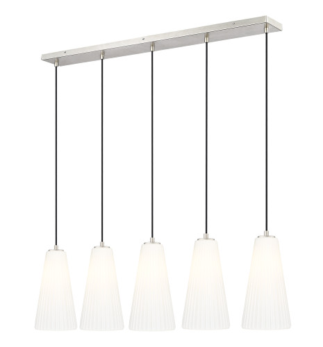 Farrell 5 Light Linear Chandelier in Brushed Nickel (3043P7-5L-BN)