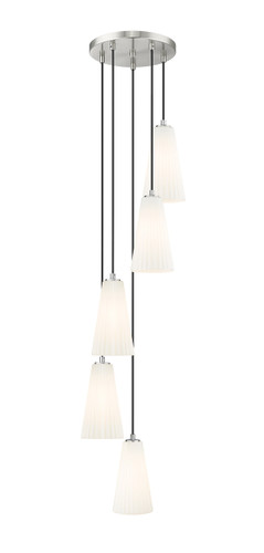 Farrell 5 Light Chandelier in Brushed Nickel (3043P6-5R-BN)