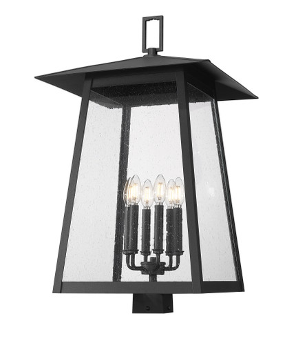 Rainer 6 Light Outdoor Post Mount Fixture in Black (5015PHXXLS-BK)