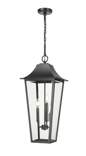 Gannon 3 Light Outdoor Chain Mount Ceiling Fixture in Black (5008CHXL-BK)