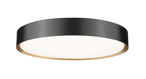Kawan 1 Light Flush Mount in Matte Black + Modern Gold (1014F20-MB-MGLD-LED)