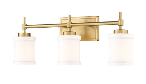 Cadoc 3 Light Vanity in Modern Gold (622-3V-MGLD)