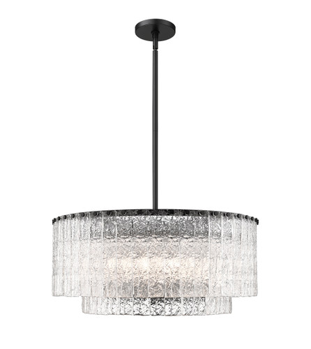 Z-Lite Glacier 10 Light Pendant in Matte Black (1943P26-2-MB)