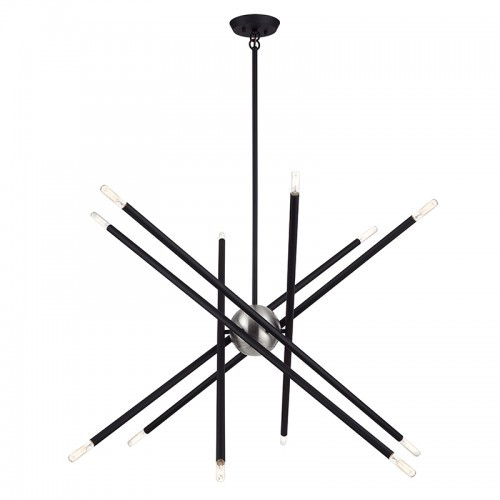 Soho 12 Light Black Large Chandelier (47007-04)