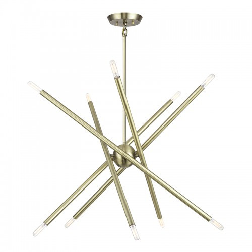 Soho 10 Light Antique Brass Medium Chandelier (47006-01)