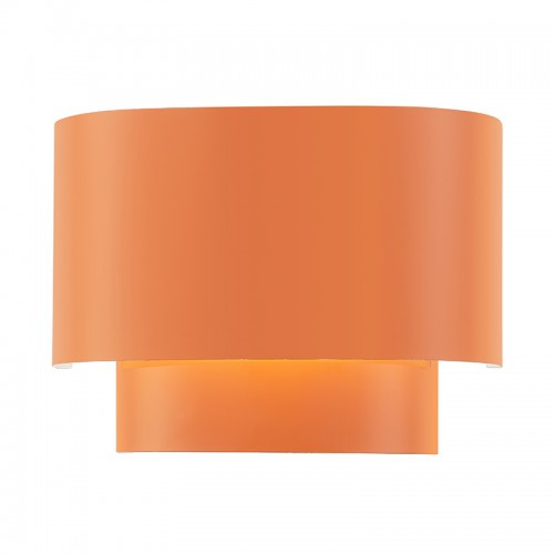 Springview 1 Light Shiny Orange ADA Sconce with Shiny Orange Metal Shade with Shiny White Inside (50299-77)