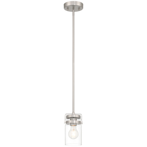 Shelby 1 Light Pendant (63080-BS/CLR)