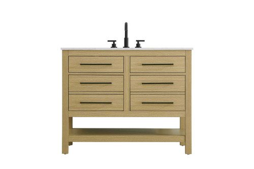 Elegant Furniture and Lighting 42 Inch Single Bathroom Vanity In Honey Brown (VF60542MHB)