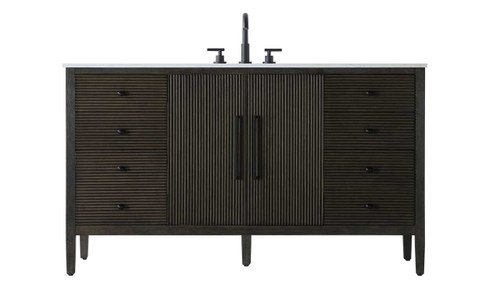 Elegant Furniture and Lighting 60 Inch Single Bathroom Vanity Inchocolate Oak (VF29660CO)