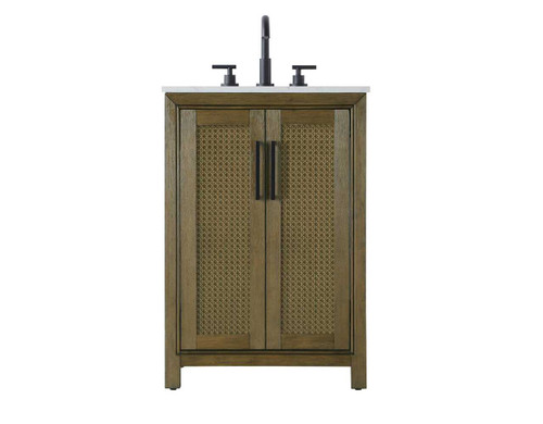 24 Inch Single Bathroom Vanity In Hazel Oak (VF29524HO)