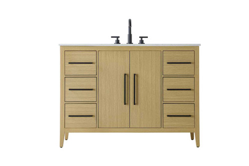 Elegant Furniture and Lighting 48 Inch Single Bathroom Vanity In Honey Brown (VF29348MHB)