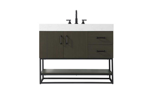42 Inch Single Bathroom Vanity In Mocha Brown (VF29242MMB)