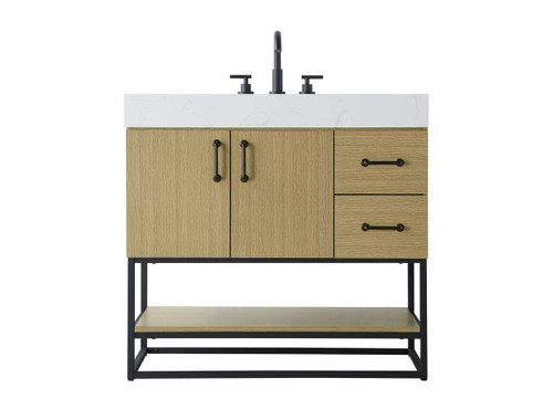 36 Inch Single Bathroom Vanity In  Honey Brown (VF29236MHB)