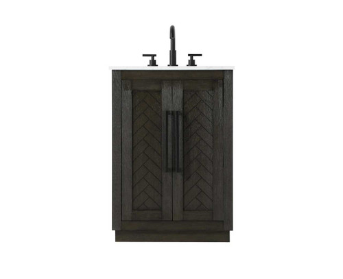 24 Inch Single Bathroom Vanity In Chocolate Oak (VF29024CO)