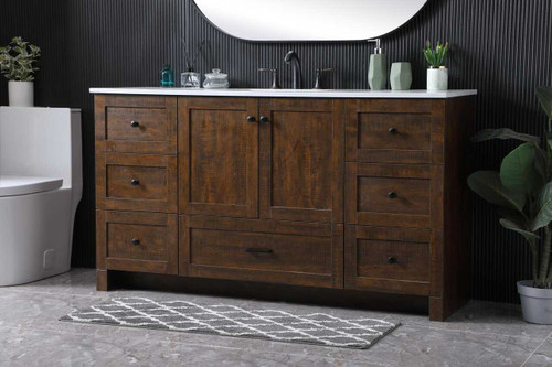 60 Inch Single Bathroom Vanity In Expresso (VF2860EX)
