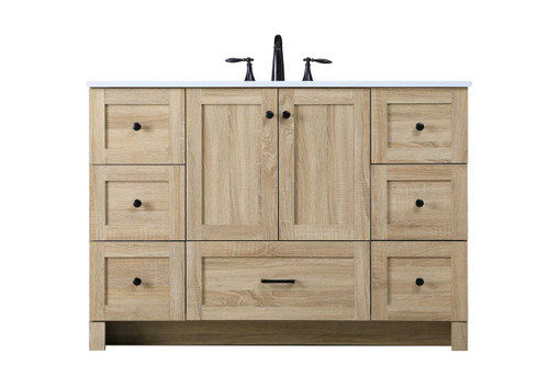 Elegant Furniture and Lighting 48 Inch Single Bathroom Vanity In Mango Wood