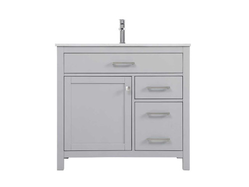 36 Inch Single Bathroom Vanity In Grey (VF23336GR)