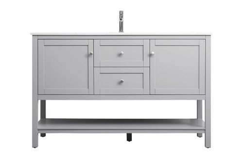 Elegant Furniture and Lighting 54 Inch Single Bathroom Vanity In Grey (VF22254GR)