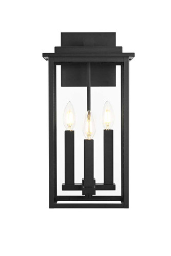 Elegant Furniture and Lighting Kaysen 9 Inch Outdoor Wall Sconce In Black (OD501W18BK)