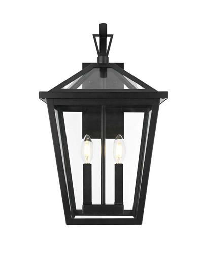 Elegant Furniture and Lighting Frankford 12 Inch Outdoor Wall Sconce In Black (OD334W20BK)