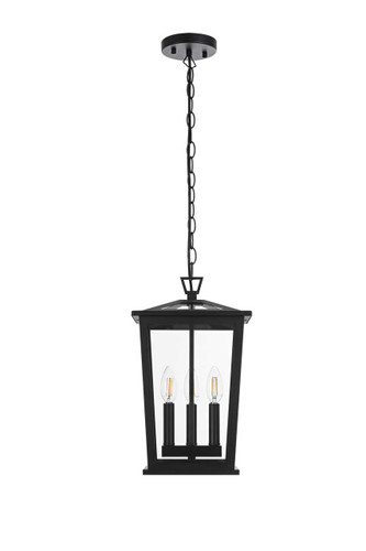 Berks 9.5 Inch Outdoor Pendant In Black (OD333H16BK)