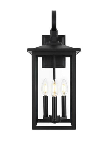 Elegant Furniture and Lighting Carisle 9 Inch Outdoor Wall Sconce In Black (OD325W20BK)