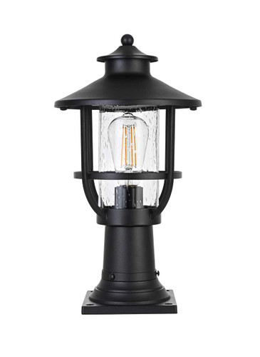 Elegant Furniture and Lighting Janney 9 Inch Outdoor Post Light In Black (OD314P17BK)