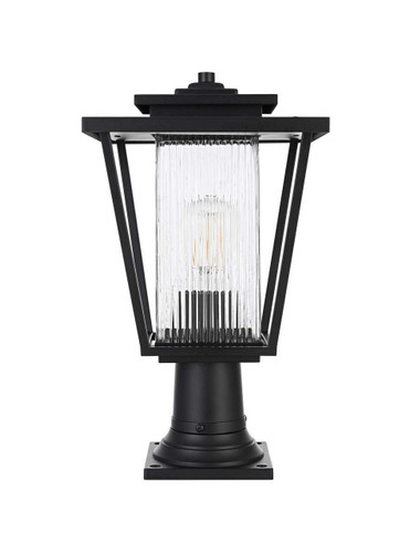 Elegant Furniture and Lighting York 10 Inch Outdoor Post Light In Black (OD305P18BK)