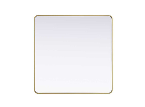 Contour Metal Square Mirror 48X48 In Brass (MR8A4848BRA)