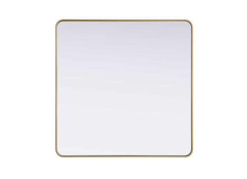 Contour Metal Square Mirror 42X42 In Brass (MR8A4242BRA)
