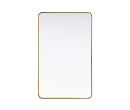 Contour Metal Rectangle Mirror 30X48 In Brass (MR8A3048BRA)