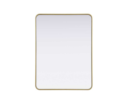 Contour Metal Rectangle Mirror 30X40 In Brass (MR8A3040BRA)
